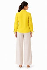 Clean, minimal back with a smooth tailored fit that lets the vibrant yellow shade take center stage.