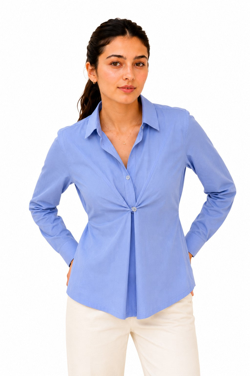 Contour Shirt classic blue button-down with clean tailored lines